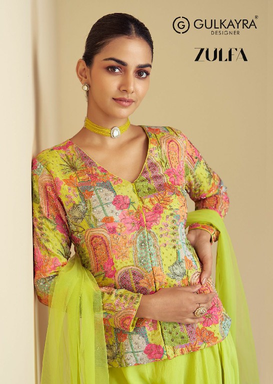 gulkayra designer zulfa readymade chinon traditional plazzo dress perfect for festivals
