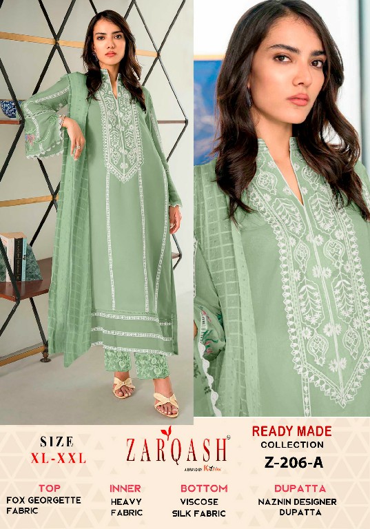 Zarqash Z-206 Wholesale Readymade Indian Pakistani Concept Suits