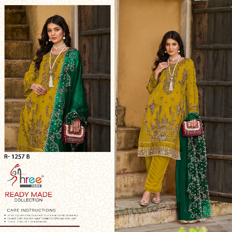 Shree Fabs R-1257 Wholesale Readymade Indian Pakistani Concept Suits