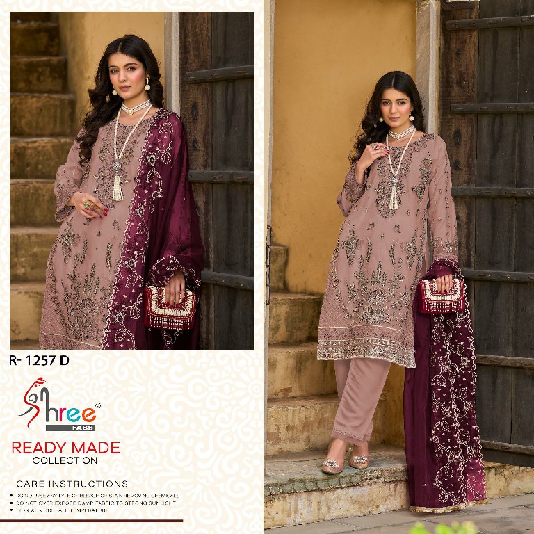 Shree Fabs R-1257 Wholesale Readymade Indian Pakistani Concept Suits