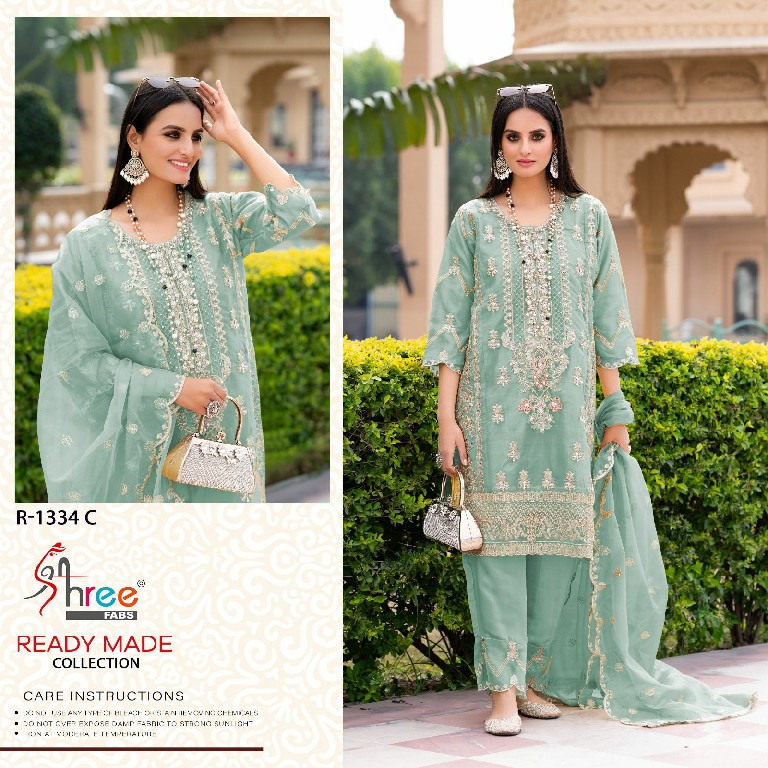 Shree Fabs R-1334 Wholesale Readymade Indian Pakistani Concept Suits