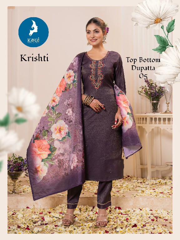 Kaya Krishti Wholesale Roman Shimmer 3 Piece Concept Straight Cut Suits