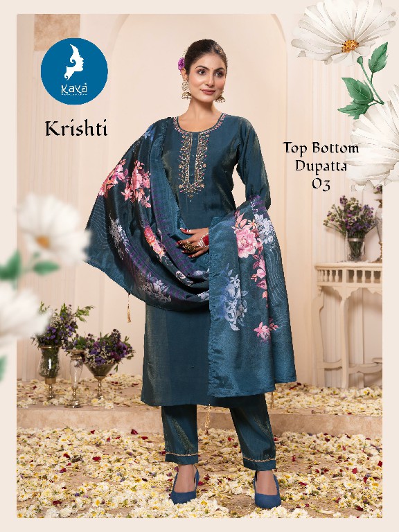 Kaya Krishti Wholesale Roman Shimmer 3 Piece Concept Straight Cut Suits
