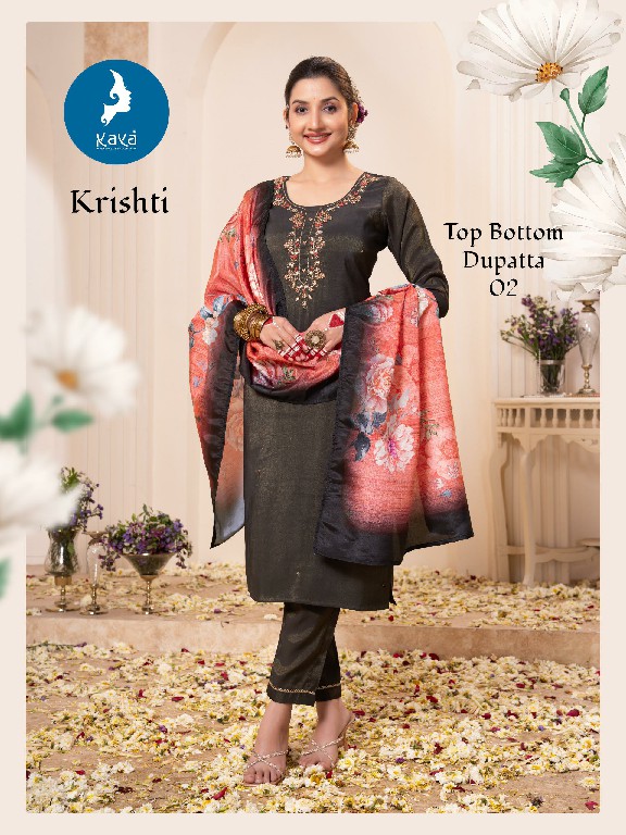 Kaya Krishti Wholesale Roman Shimmer 3 Piece Concept Straight Cut Suits