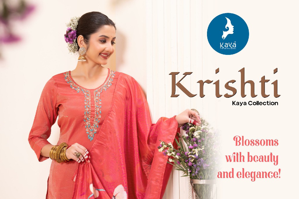 Kaya Krishti Wholesale Roman Shimmer 3 Piece Concept Straight Cut Suits