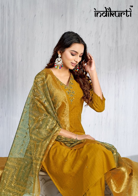 Indikurti Sanskurti Wholesale Heavy Slub 3 Piece Concept Suits Combo