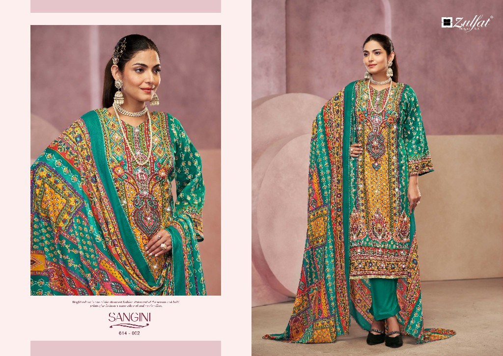 Zulfat Sangini Vol-4 Wholesale Pure Jam Cotton With Work Dress Material