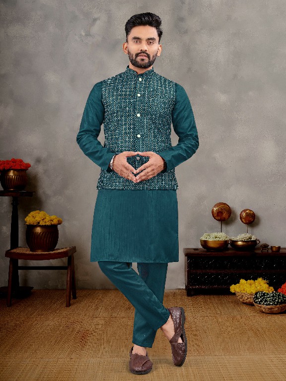 Banwery Manyavar Vol-3 Wholesale Mens Wear Kurta With Pajama And Koti