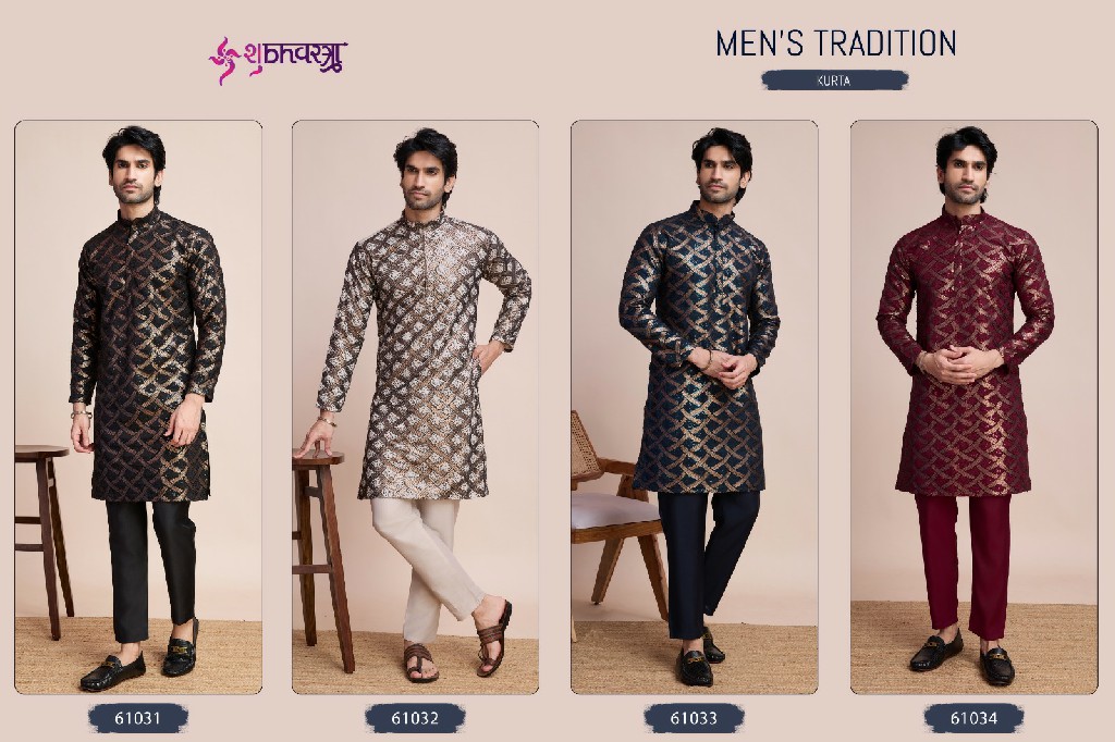 Shubhvastra Mens Tradition Wholesale New Exclusive Festival Wear Kurta - Collection