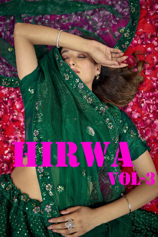 MD Lifestyle Hirwa Vol-3 Wholesale Exclusive Embroidered Semi Stitched Net Lehenga Choli Collection