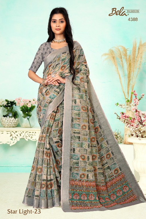 Bela Star Light Vol-23 Wholesale Linen Digital Print Sarees