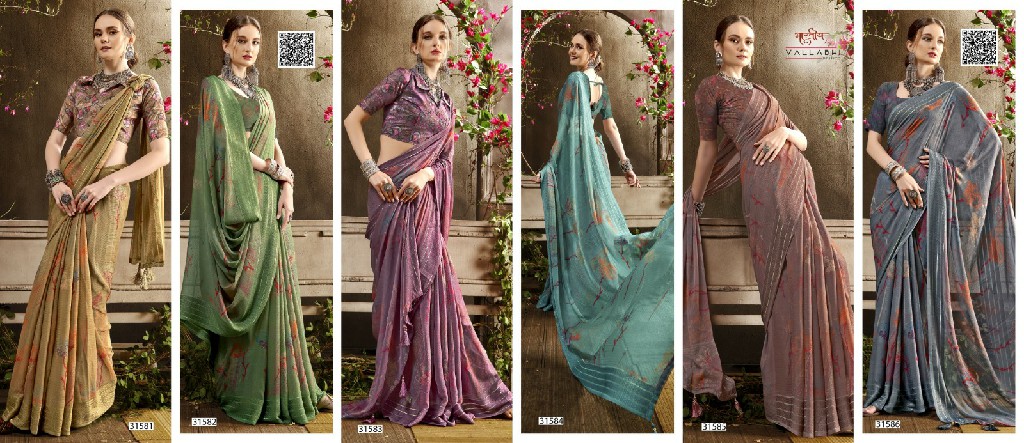 Vallabhi Kizza Vol-11 Wholesale Shimmer Georgette Indian Sarees