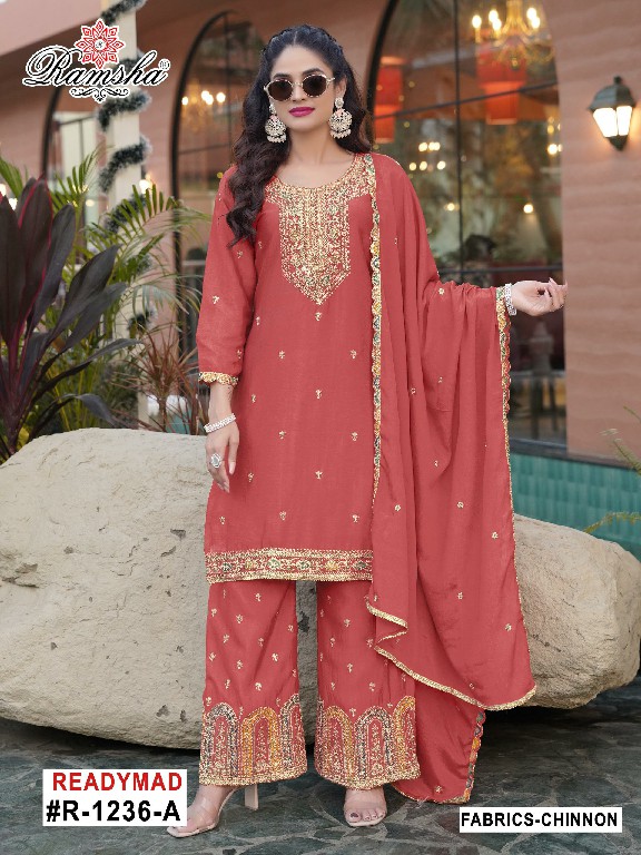 Ramsha R-1236 Wholesale Readymade Indian Pakistani Concept Suits