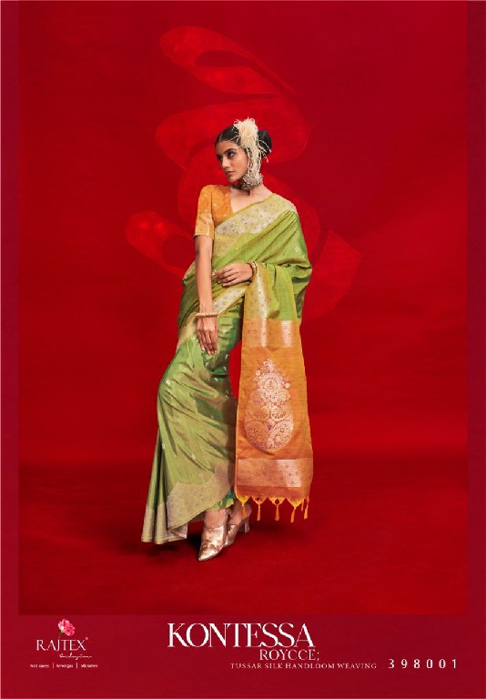 Rajtex Kontessa Roycce Wholesale Tussar Silk Handloom Weaving Sarees