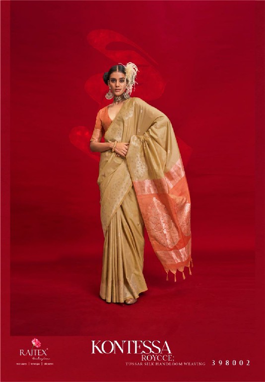 Rajtex Kontessa Roycce Wholesale Tussar Silk Handloom Weaving Sarees
