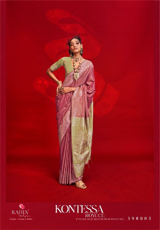 Rajtex Kontessa Roycce Wholesale Tussar Silk Handloom Weaving Sarees