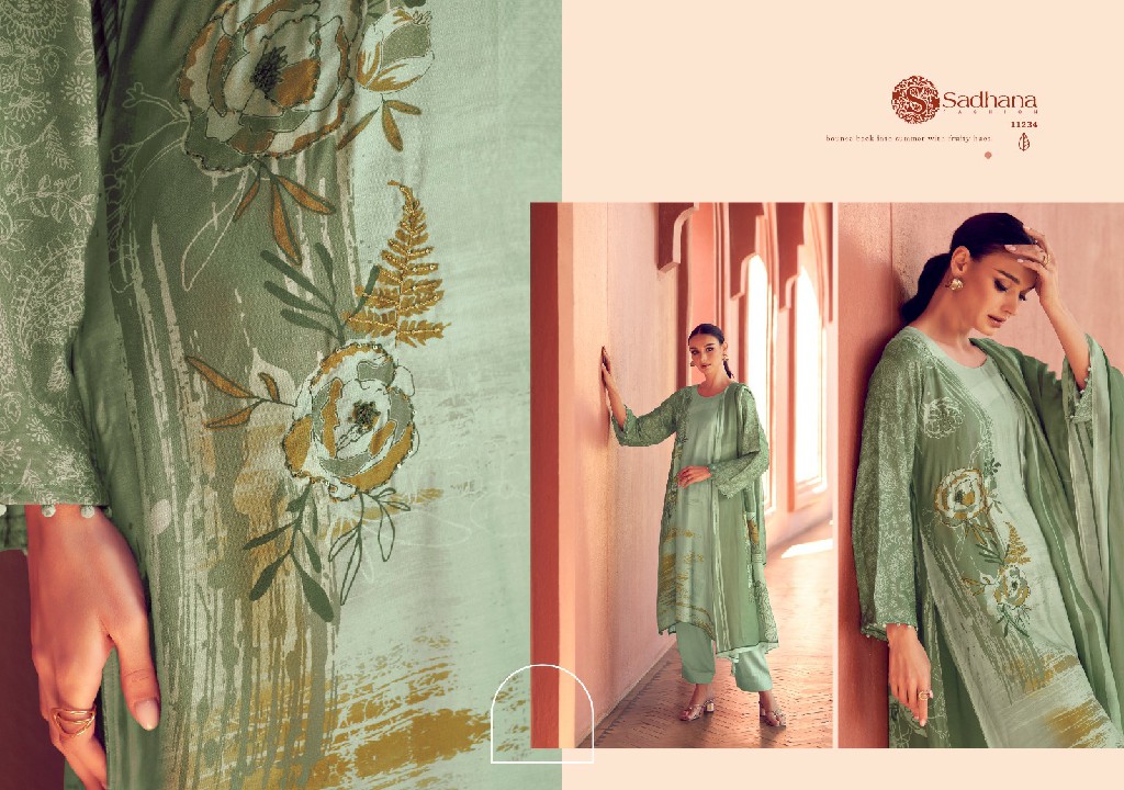 Sadhana Liyanaa Wholesale Pure Musline Silk With Khatli Work Salwar Suits