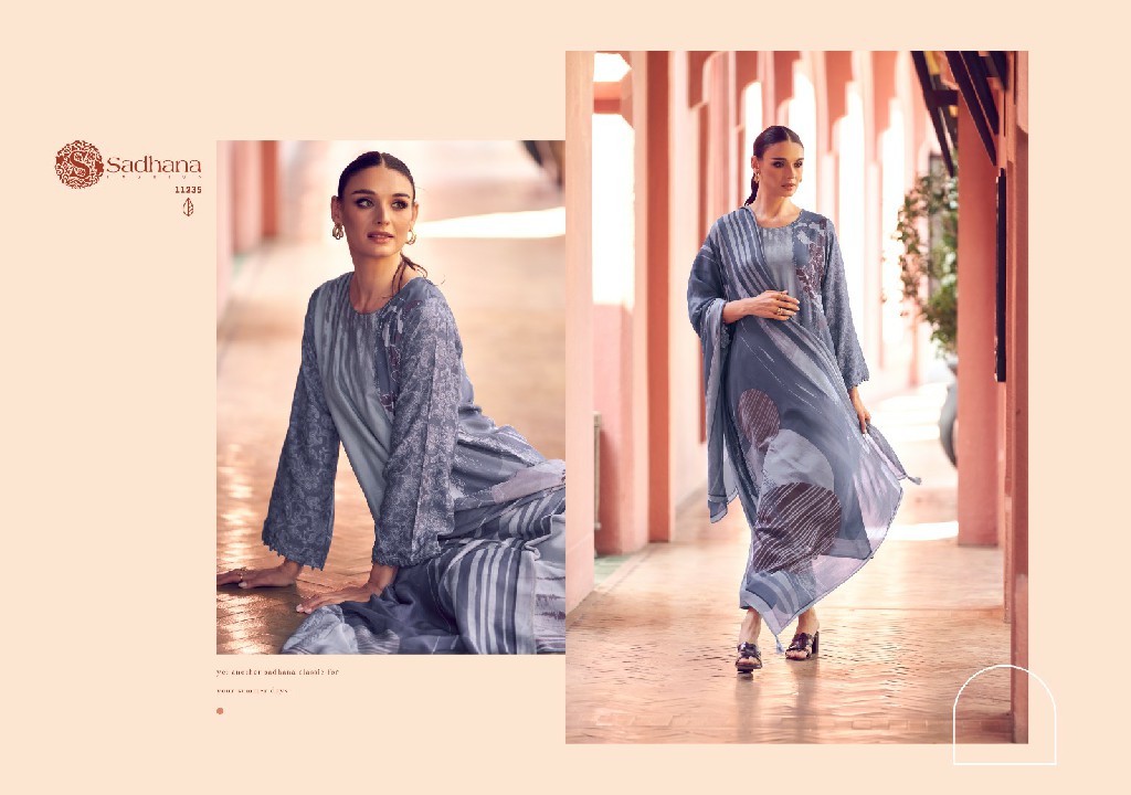 Sadhana Liyanaa Wholesale Pure Musline Silk With Khatli Work Salwar Suits