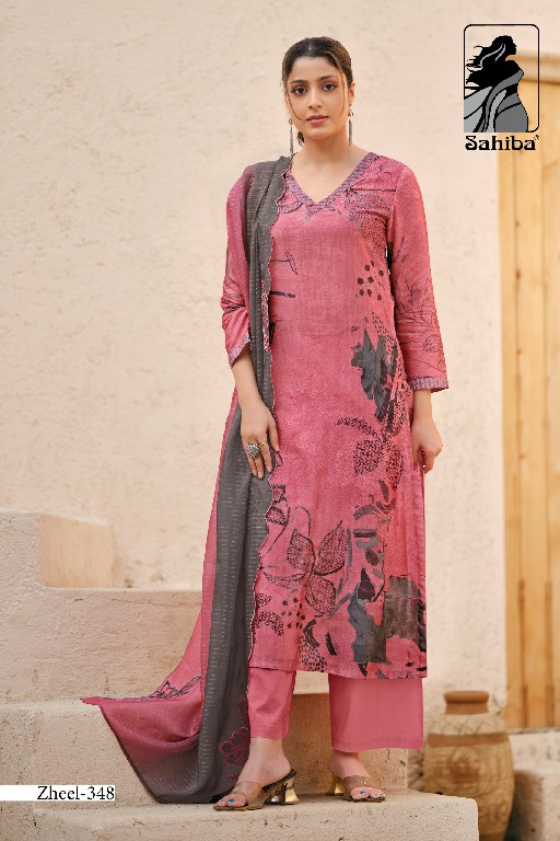 Sahiba Zheel Wholesale Pure Russian Silk With Hand Work Salwar Suits