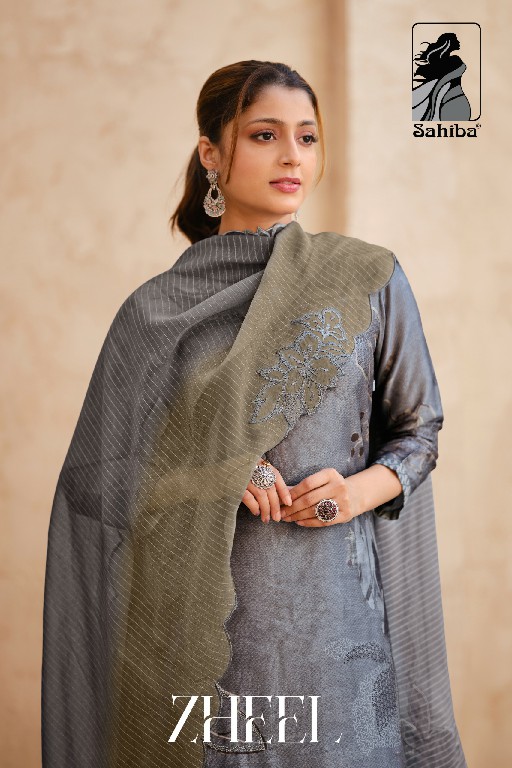 Sahiba Zheel Wholesale Pure Russian Silk With Hand Work Salwar Suits