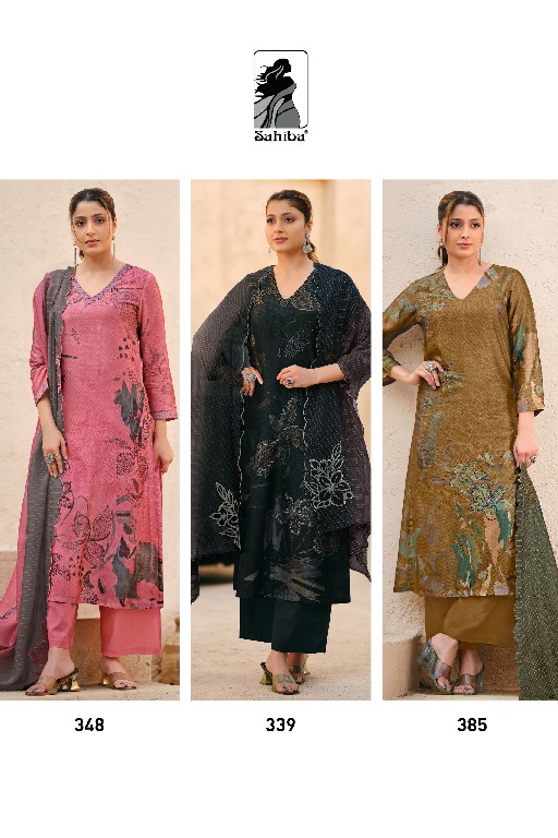 Sahiba Zheel Wholesale Pure Russian Silk With Hand Work Salwar Suits