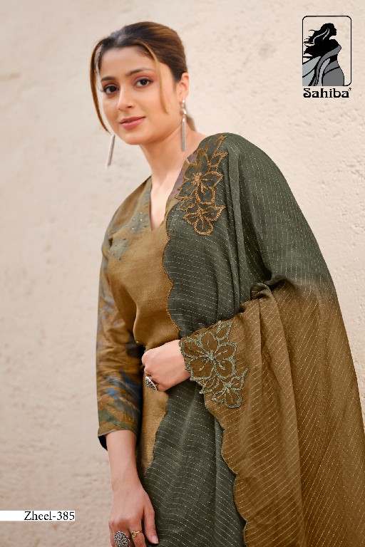 Sahiba Zheel Wholesale Pure Russian Silk With Hand Work Salwar Suits