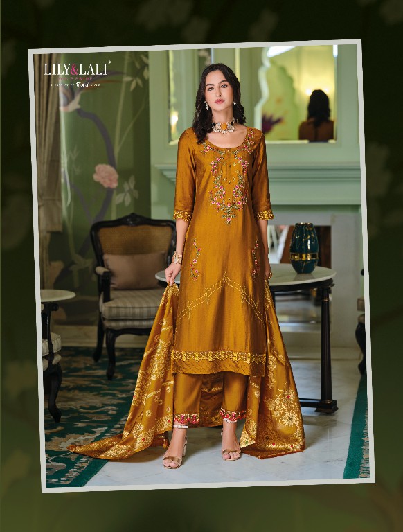 Lily And Lali Hasmeena Vol-5 Wholesale Hand Work On Viscose Kurti With Pant And Dupatta
