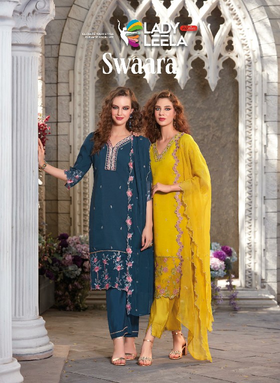 Lady Leela Swaara Wholesale Embroidery And Hand Work Readymade 3 Piece Suits