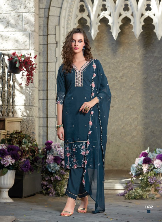 Lady Leela Swaara Wholesale Embroidery And Hand Work Readymade 3 Piece Suits