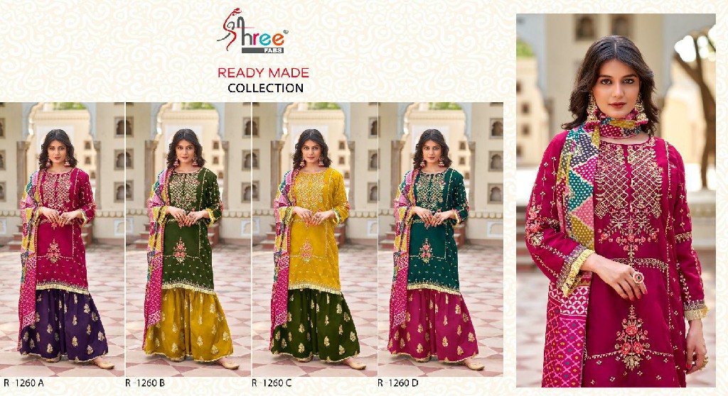 Shree Fabs R-1260 Wholesale Readymade Indian Pakistani Concept Suits