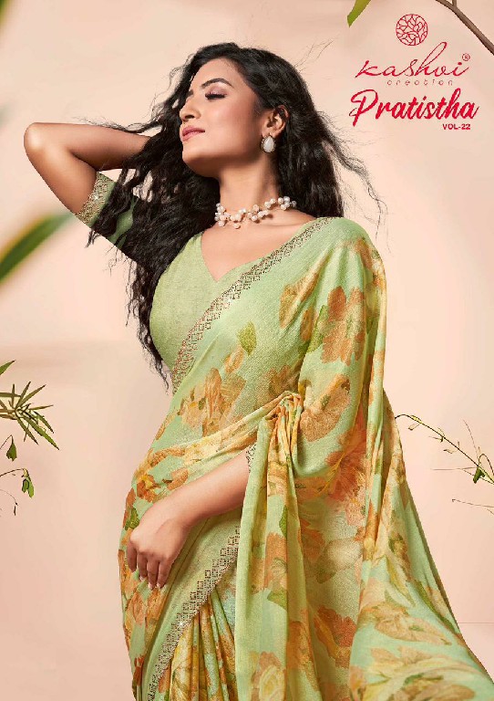 Kashvi Pratistha Vol-22 Wholesale Brasso Fabrics Indian Sarees