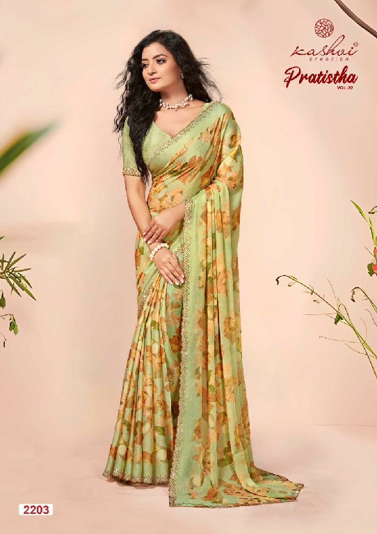 Kashvi Pratistha Vol-22 Wholesale Brasso Fabrics Indian Sarees