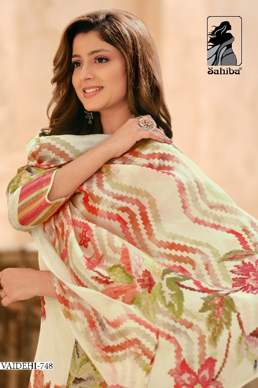 Sahiba Vaidehi Wholesale Simmer Tissue With Hand Work Salwar Suits