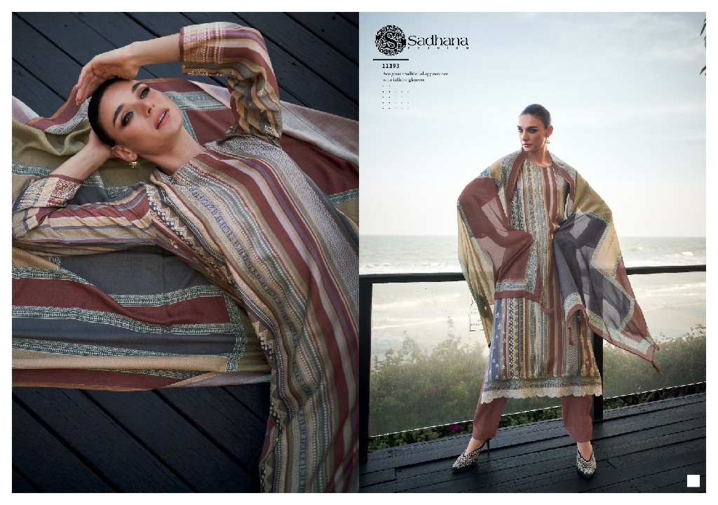 Sadhana Erika Wholesale Pure Muslin Silk With Fancy Work Salwar Suits