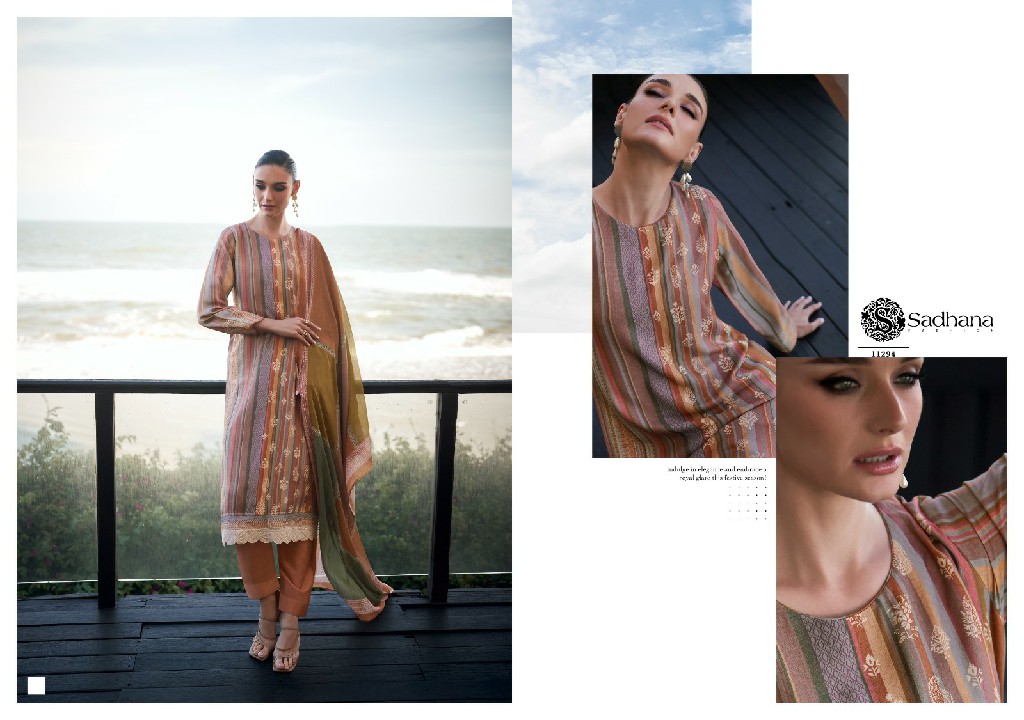 Sadhana Erika Wholesale Pure Muslin Silk With Fancy Work Salwar Suits