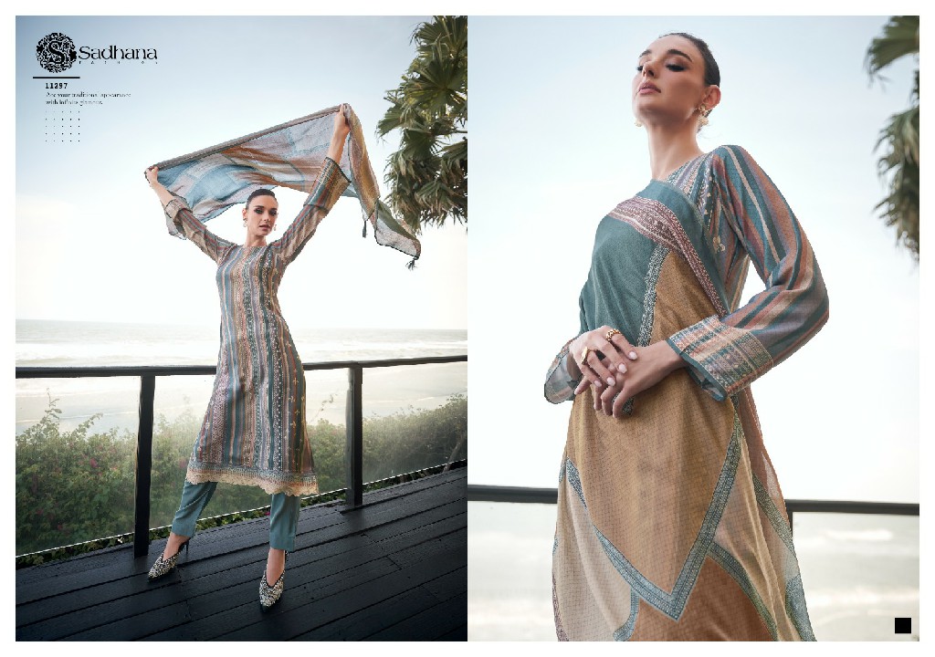 Sadhana Erika Wholesale Pure Muslin Silk With Fancy Work Salwar Suits