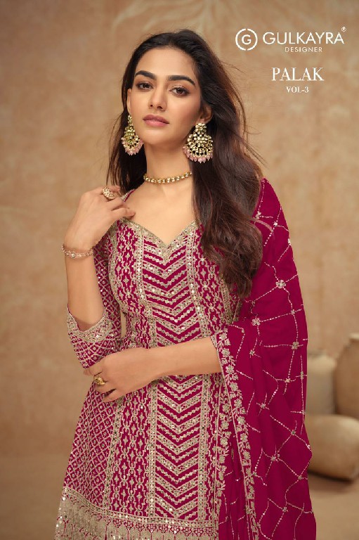 Gulkayra Palak Vol-3 Wholesale Real Chinon Free Size Stitched Suits