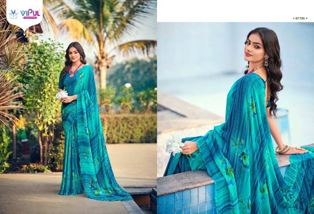 Vipul Simran Evergreen Wholesale Georgette Fabrics Sarees