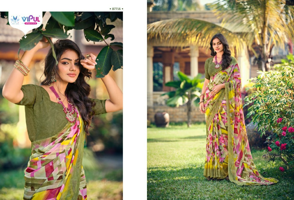 Vipul Simran Evergreen Wholesale Georgette Fabrics Sarees