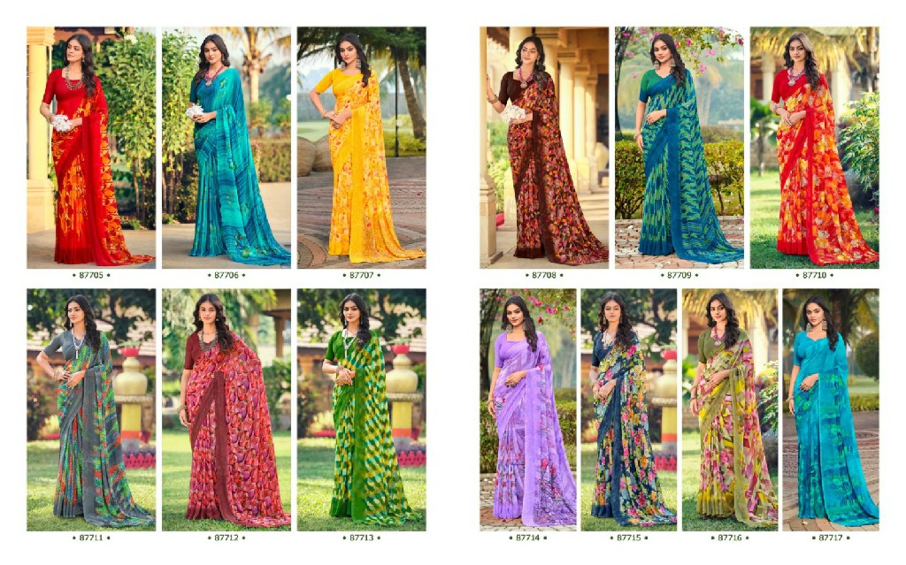 Vipul Simran Evergreen Wholesale Georgette Fabrics Sarees