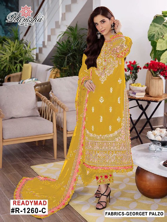 Ramsha R-1260 Wholesale Readymade Indian Pakistani Concept Suits