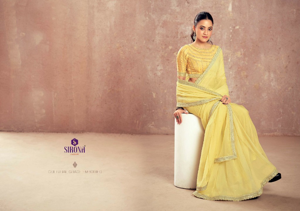 Sirona Shamika Wholesale Chiffon Fabrics Function Special Festive Sarees