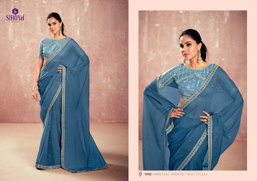 Sirona Shamika Wholesale Chiffon Fabrics Function Special Festive Sarees