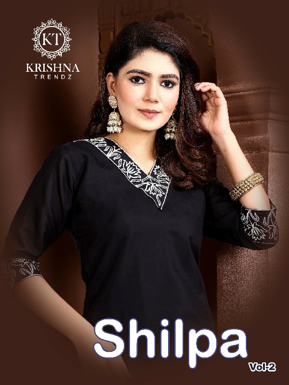 Krishna Trendz Shilpa Vol-2 Wholesale Roman Silk Top With Pant