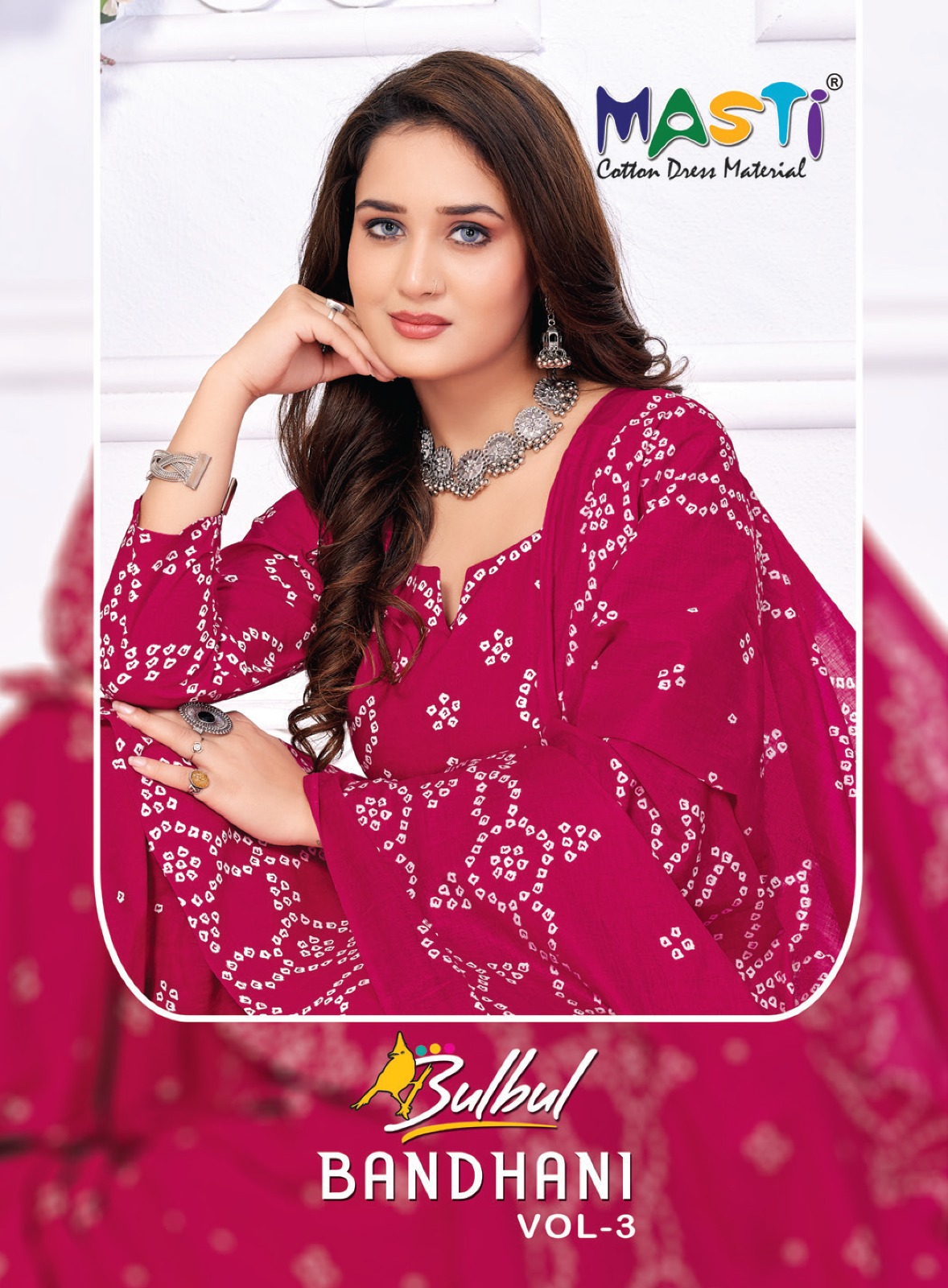 Masti Bulbul Bandhani Vol-3 Wholesale Pure Cotton Bandhani Print Dress Material