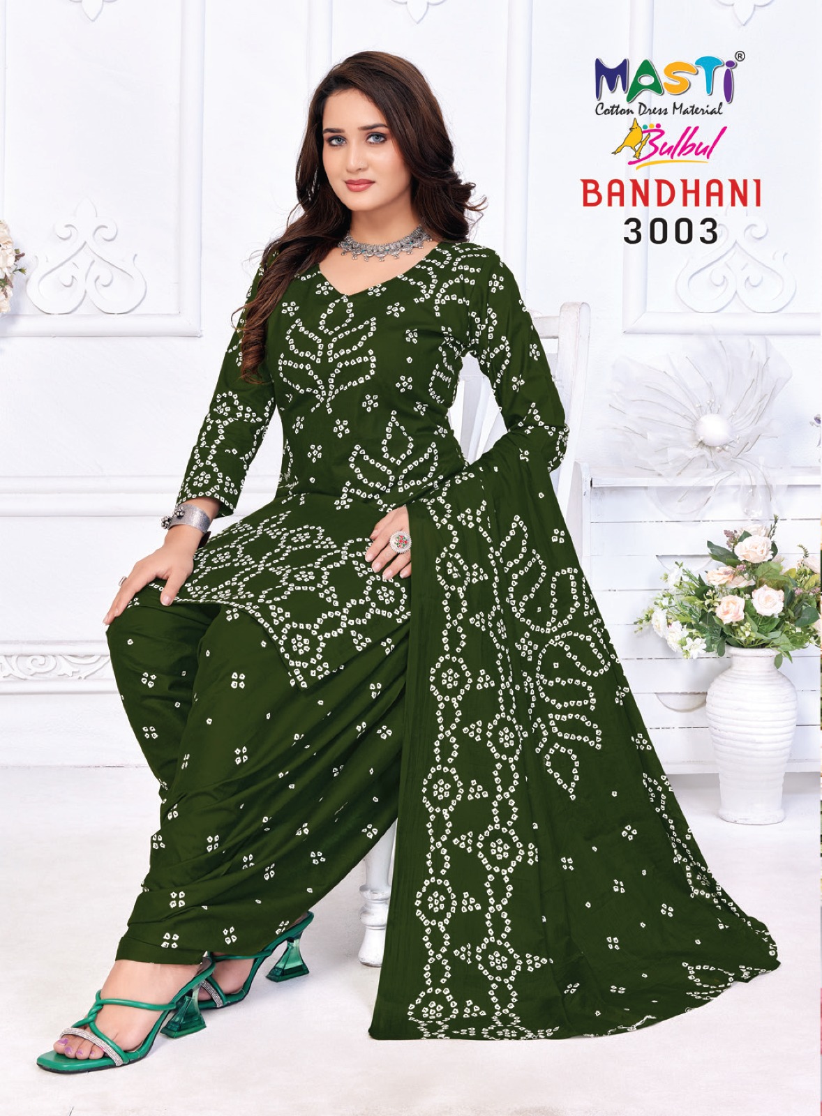 Masti Bulbul Bandhani Vol-3 Wholesale Pure Cotton Bandhani Print Dress Material