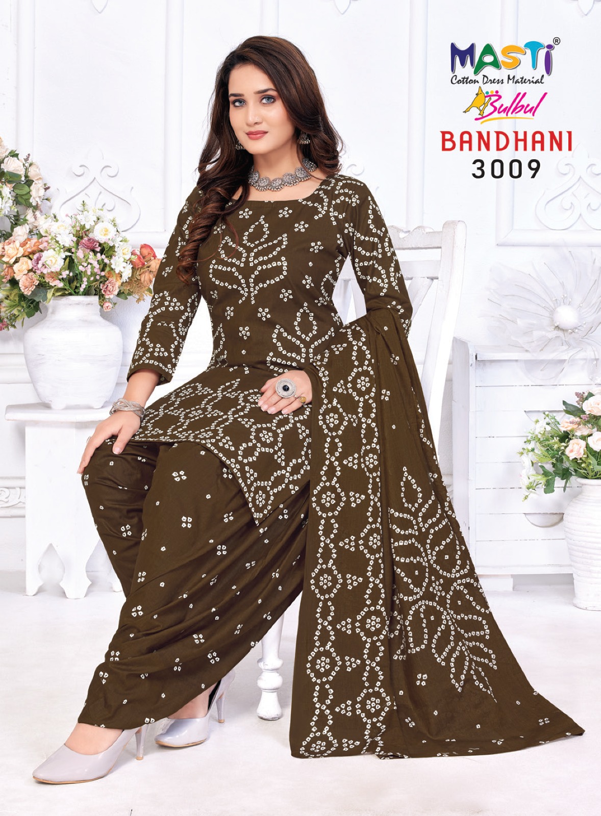 Masti Bulbul Bandhani Vol-3 Wholesale Pure Cotton Bandhani Print Dress Material