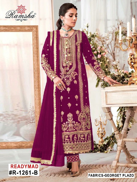 Ramsha R-1261 Wholesale Readymade Indian Pakistani Concept Suits