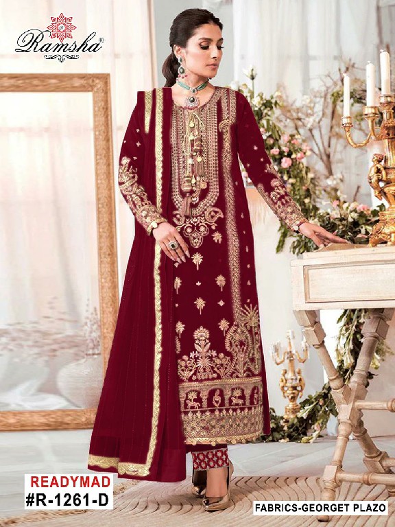 Ramsha R-1261 Wholesale Readymade Indian Pakistani Concept Suits