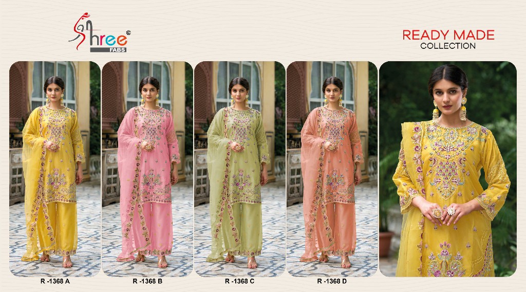 Shree Fabs R-1368 Wholesale Readymade Indian Pakistani Concept Suits